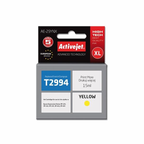 Žlutý inkoust Activejet AE-29YNX pro tiskárnu Epson (náhr...