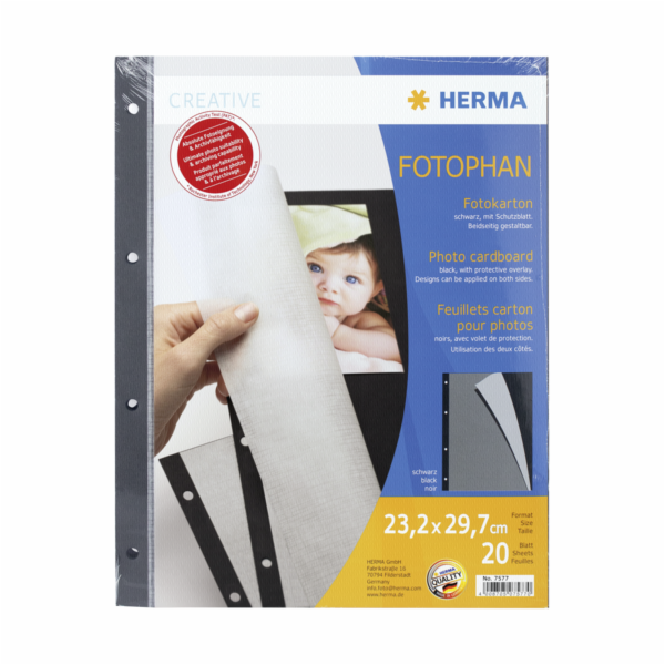 Herma Photo Carton black 20 Sheets 7577