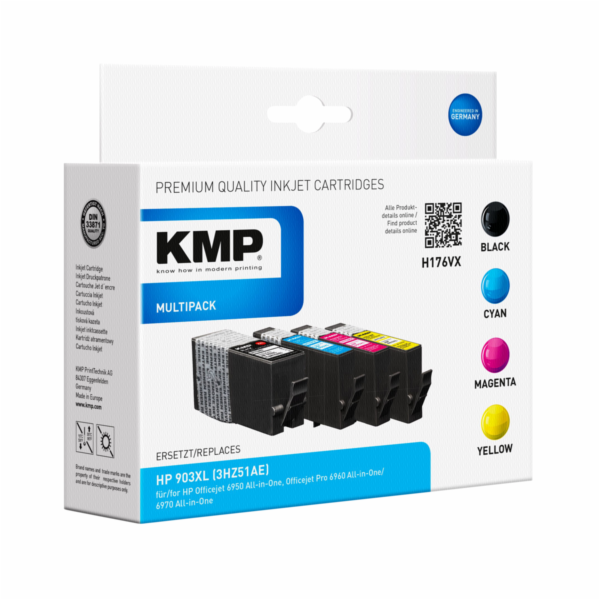 KMP H176VX Vorteilspack BK/C/M/Y kompatibil. s HP 3HZ51AE...