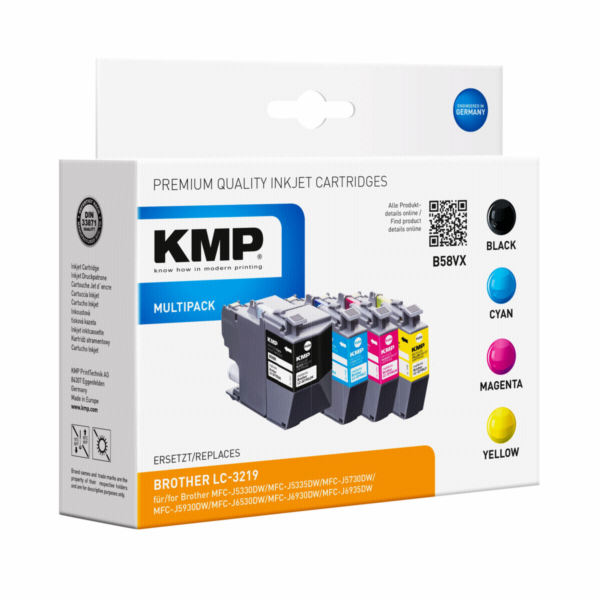 KMP B58VX Vorteilspack BK/C/MY/Y komp. s Brother LC-3219V...