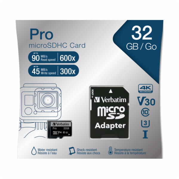 VERBATIM PRO 47041 microSDHC 32GB cl10