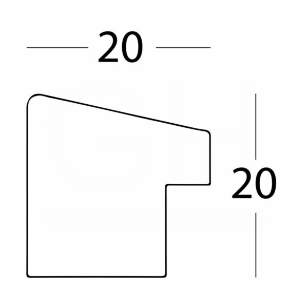 Walther Fiorito bila 20x20 drevo vc. pasparta EF220W