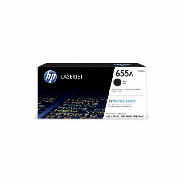 HP 655A Black Original LaserJet Toner Cartridge (CF450A) ...