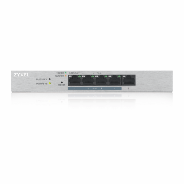 Zyxel GS1200-5HPv2 5-port Desktop Gigabit Web Smart PoE s...