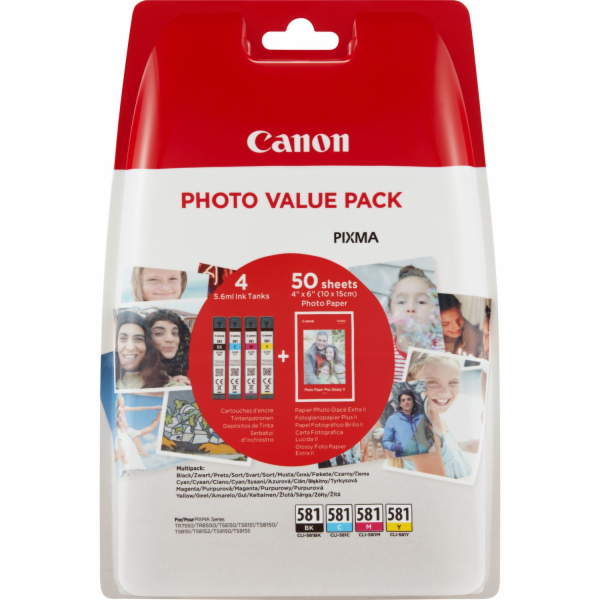 Canon CLI-581 Photo Value Pack C/M/Y/BK