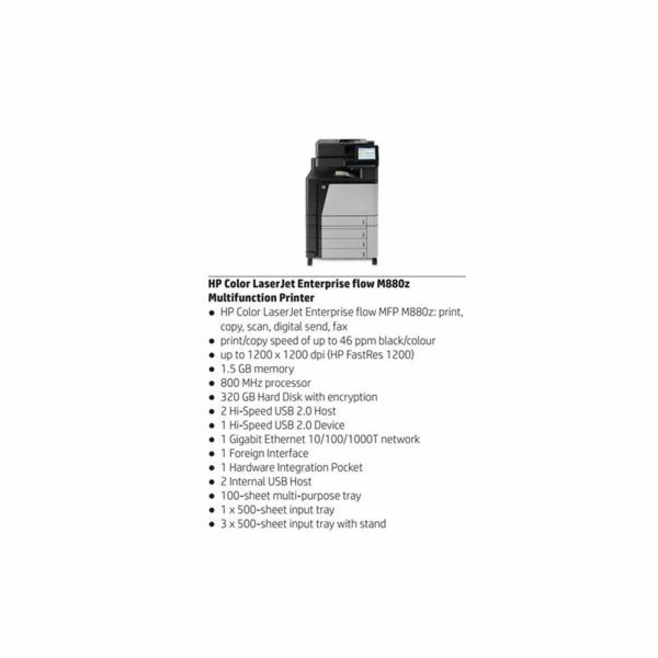 HP Color LaserJet Enterprise flow MFP M880z  A3