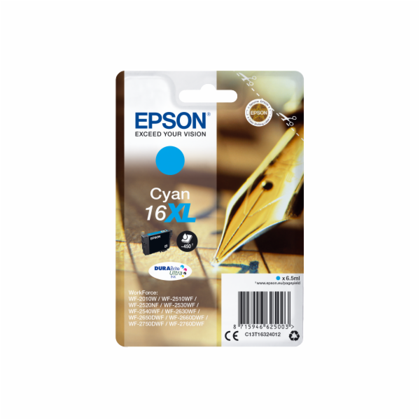 Epson Singlepack Cyan 16XL DURABrite Ultra Ink