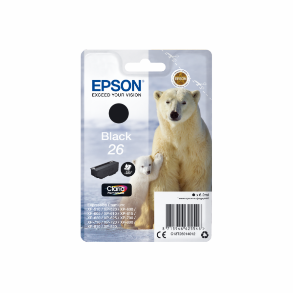 Epson Singlepack Black 26 Claria Premium Ink
