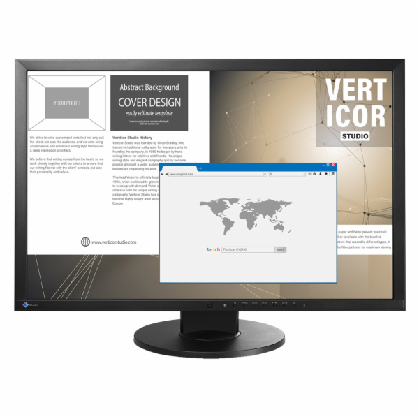 EIZO 24" EV2430-BK, 1920 x 1200, IPS,16:10, 300 cd/m2, 10...