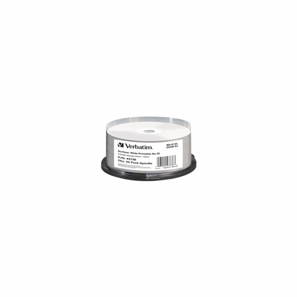 VERBATIM BD-R(25-pack)Blu-Ray/spindle/6x/25GB/Printable/N...