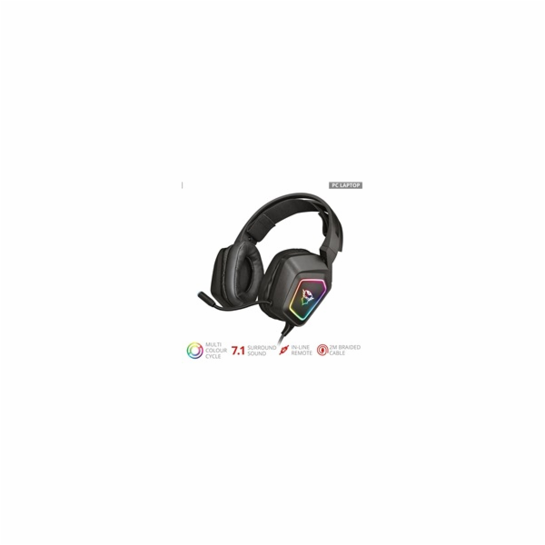 TRUST Sluchátka s mikrofonem GXT 450 Blizz RGB 7.1 Surrou...