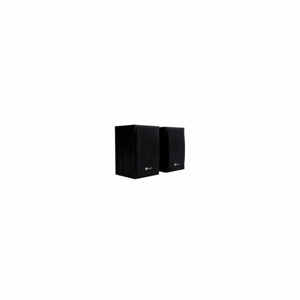 C-TECH Repro SPK-09, 2.0, dřevěné, černé, USB