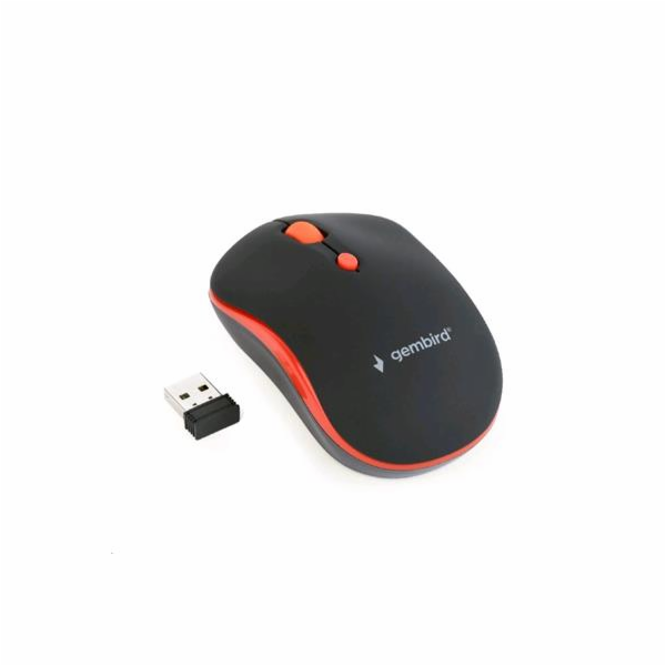 Gembird MUSW-4B-03-R/Cestovní/Optická/1 600 DPI/Bezdrátov...