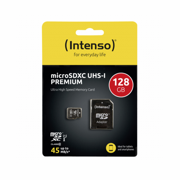 Intenso microSDXC Cards    128GB Class 10 UHS-I Premium
