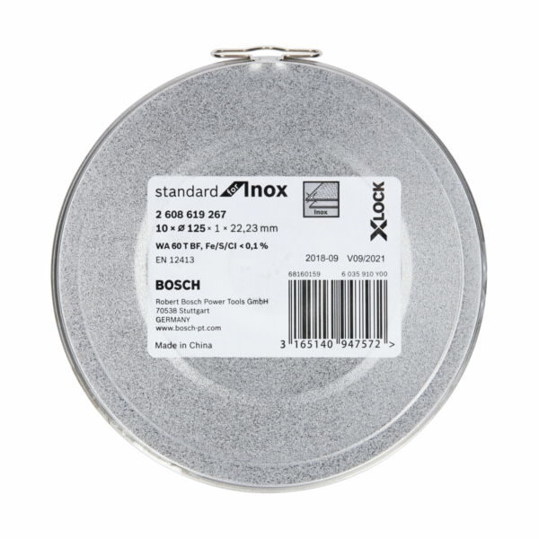 Bosch X-LOCK rezny kotouc 10x125 1mm Std Inox v doze