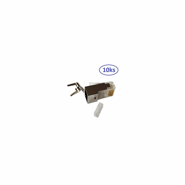 Konektor STP RJ45 (8p8c), Cat6A, 50µm, skládaný, drát - 1...