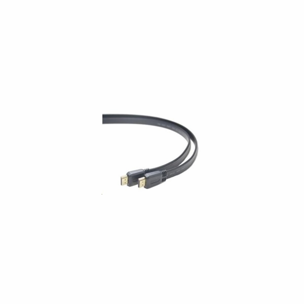 Kabel propojovací HDMI 1.4 + Ethernet plochý , zlacené ko...
