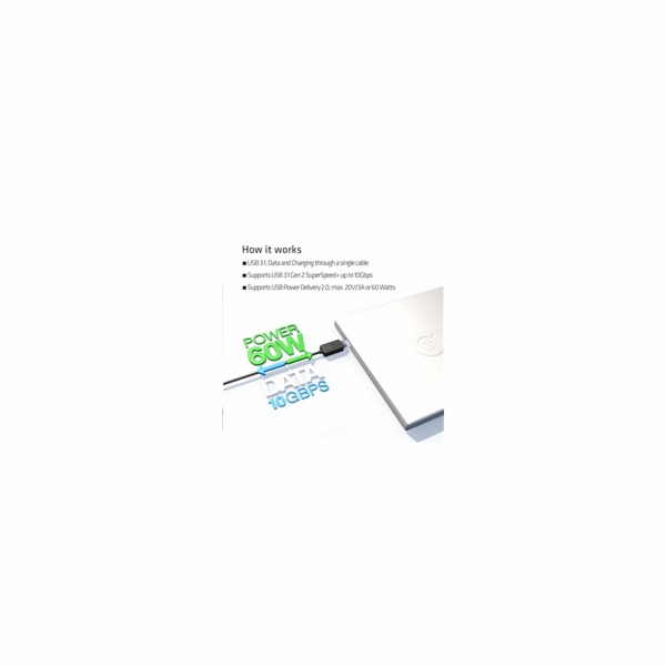 Club3D Kabel USB 3.1 typ C na USB 3.1 typ A, 10Gbps Power...