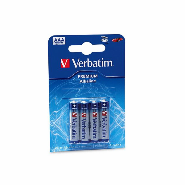 VERBATIM Alkalické baterie AAA, 4 PACK , LR3