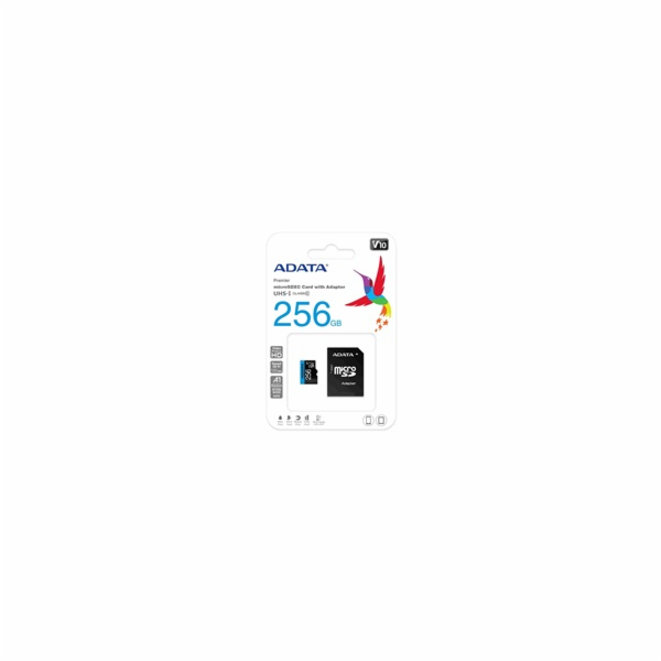 ADATA MicroSDHC karta 256GB UHS-I Class 10, Premier + ada...