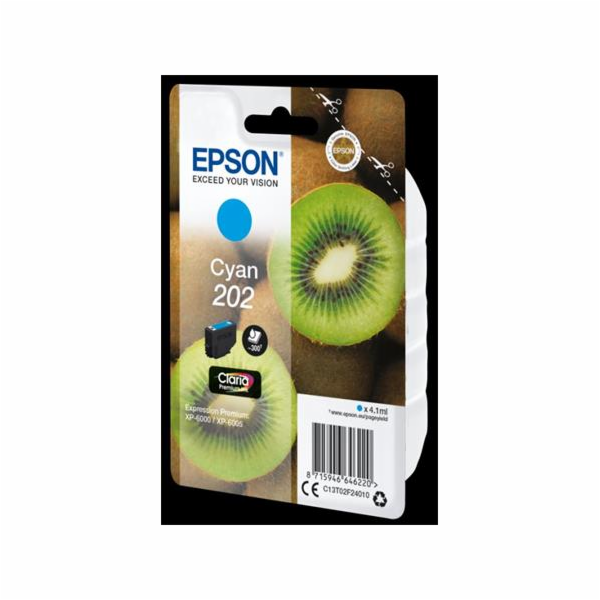 EPSON ink bar Singlepack "Kiwi" Cyan 202 Claria Premium I...