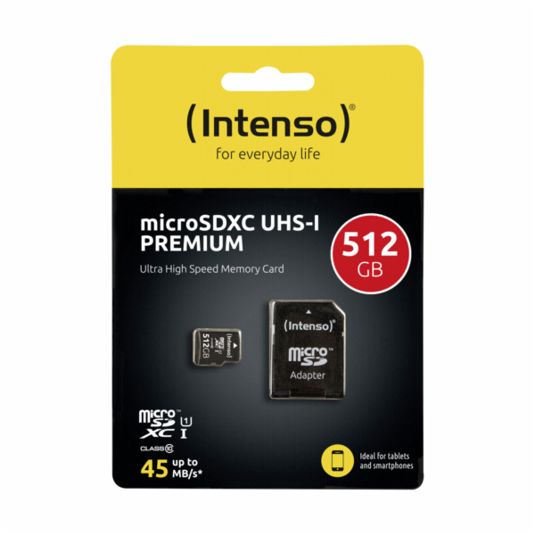 Intenso microSDXC Cards    512GB Class 10 UHS-I Premium
