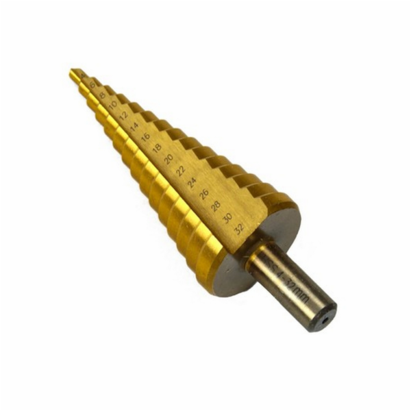 Vrták stupňovitý, 4-32mm, stupňování po 2mm, 15 otvorů, s...
