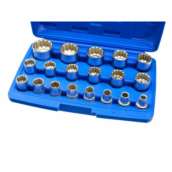 Nástrčné klíče multilock 1/2", sada 19ks, CrV ocel GEKO