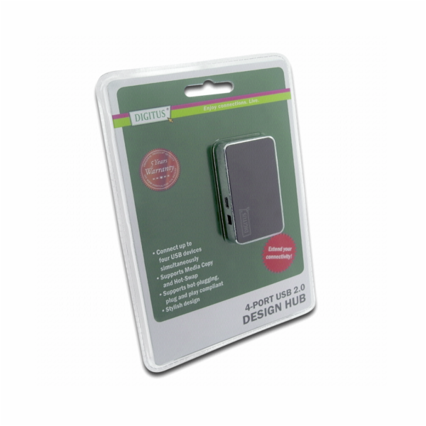 Digitus USB 2.0 hub, Vysokorychlostní rozbočovač 4-porty,...