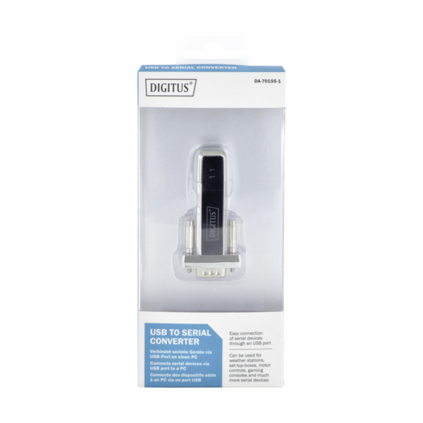 Digitus převodník USB na  RS232 USB1.1, RS232 chipset PL2...