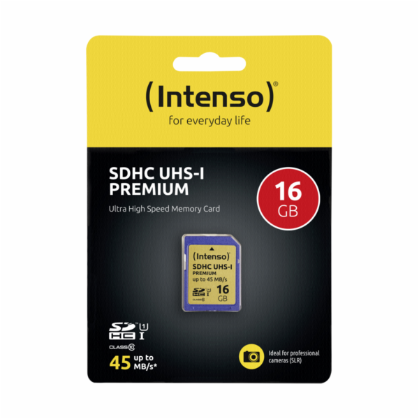 Intenso SDHC Card           16GB Class 10 UHS-I Premium