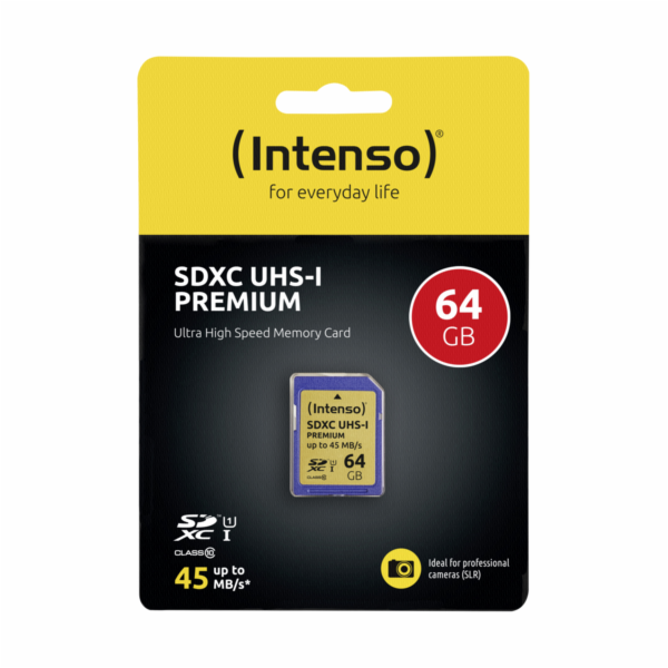 Intenso SDXC Card           64GB Class 10 UHS-I Premium