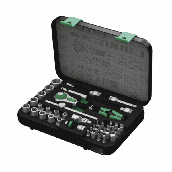 WERA 8100 SA 2 Zyklop Speed Ratched set 1/4  drive