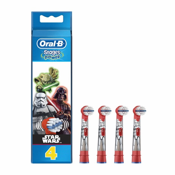 ORAL-B KIDS EB10-4 STAR WARS Replacement toothbrush tips ...