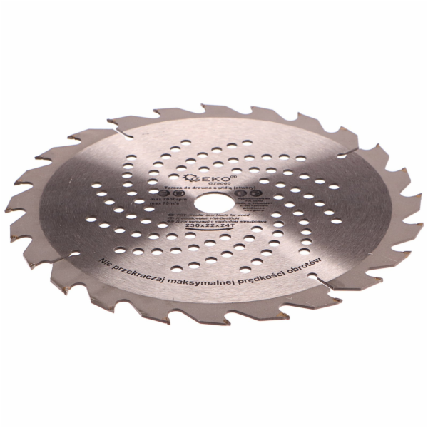 GEKO Kotouč pilový vidiový s otvory, 230x22x24T GEKO