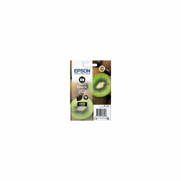 EPSON ink čer Singlepack "Kiwi" Photo Black 202 Claria Pr...