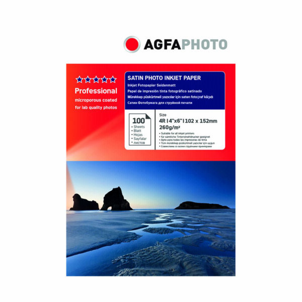 AgfaPhoto Professional Photo papir 260 g Satin 10x15 100 ...