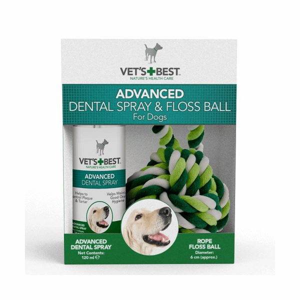 VET´S BEST Dentální sprej + lano pro psy