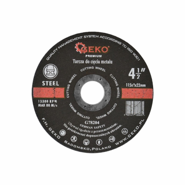 GEKO Kotouč řezný na kov, 115x2mm GEKO