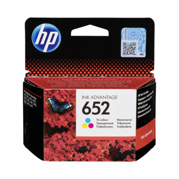 HP 652 originální inkoustová kazeta tříbarevná F6V24AE