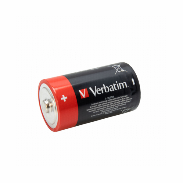 1x2 Verbatim alkalicky Batterie Mono D LR 20             ...