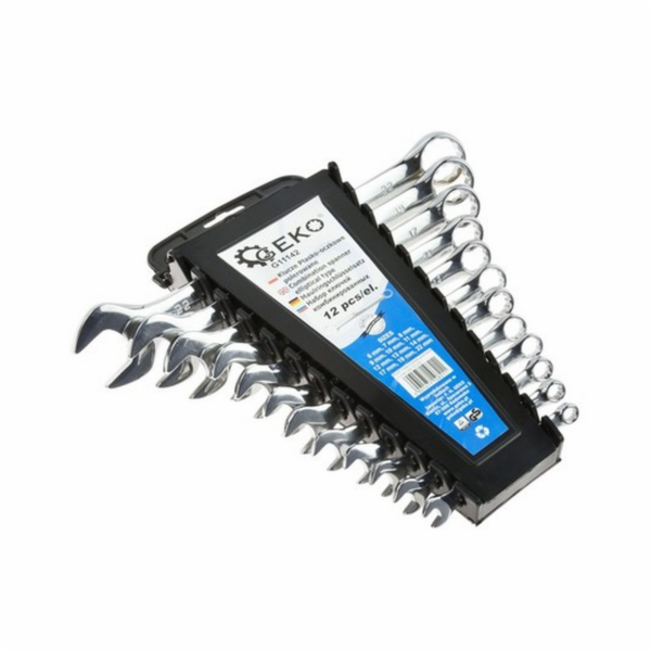 GEKO Sada klíčů očkoplochých, 12ks, 6-22mm, plast. držák ...