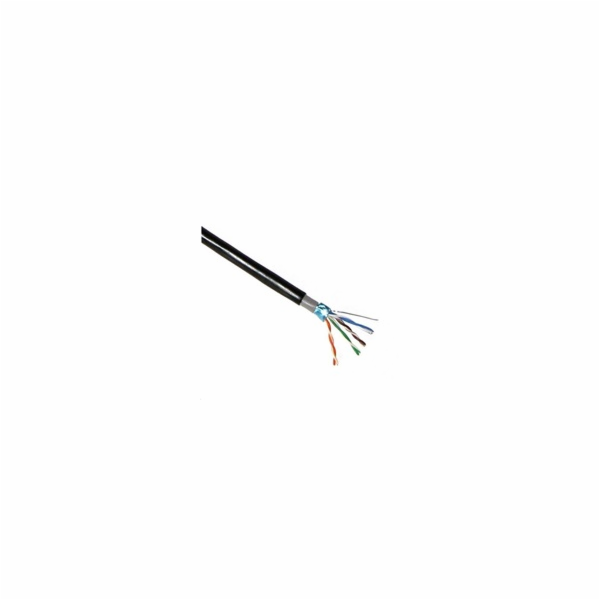 FTP kabel Elite, Cat5E, drát, stíněný, venkovní PE, dvoji...