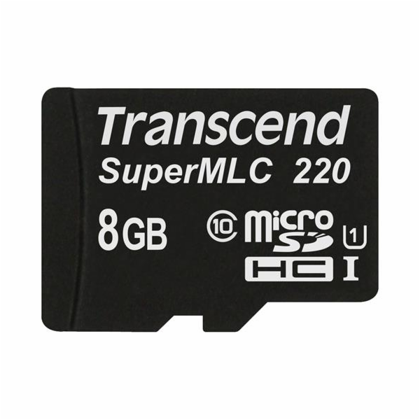 Transcend 8GB microSDHC220I UHS-I U1 (Class 10) SuperMLC ...