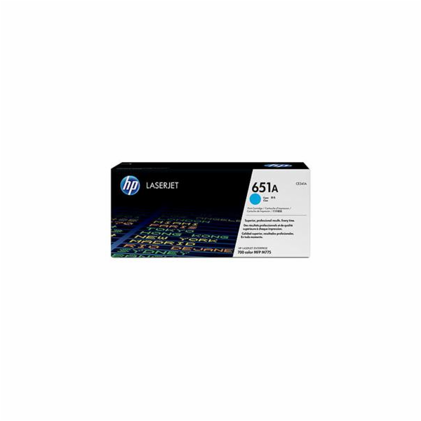HP 651A Cyan LJ Toner Cart, CE341A (16,000 pages)