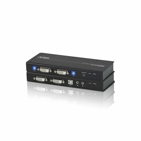 ATEN Extender PC-konzole Dual DVI až 60m ,USB