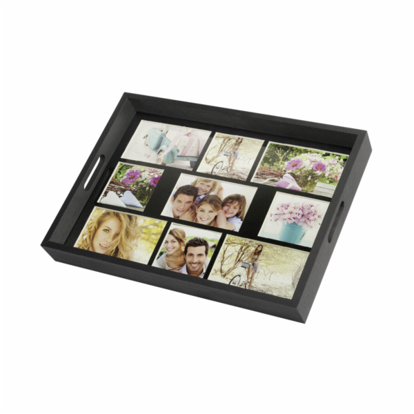 ZEP foto tácek cerný 43x35 drev.fototablo na 9 obrazku W002