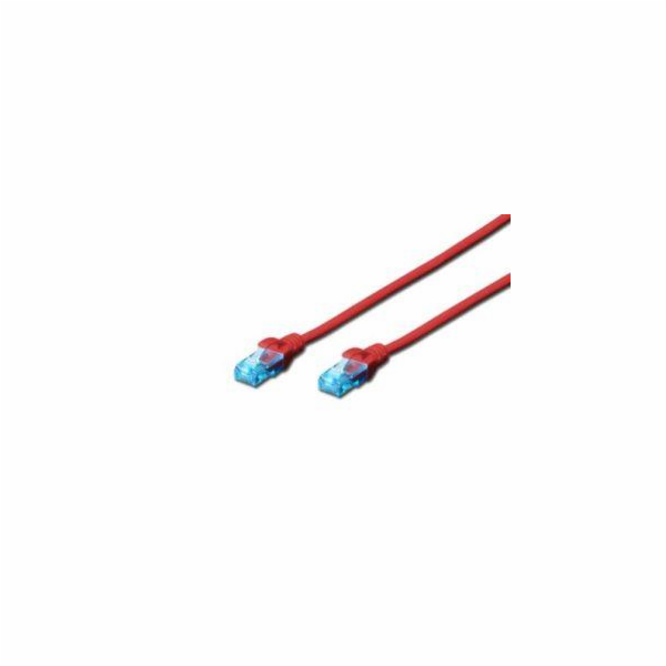 Digitus Ecoline Patch Cable, UTP, CAT 5e, AWG 26/7, červe...