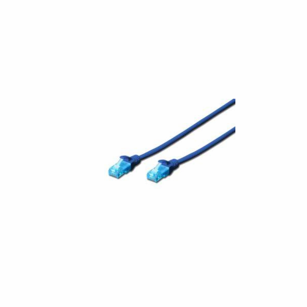 Digitus Ecoline Patch Cable, UTP, CAT 5e, AWG 26/7, modrý...