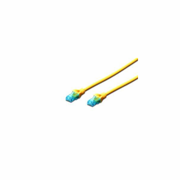 Digitus Patch Cable, UTP, CAT 5e, AWG 26/7, žlutý 0,5m, 1ks